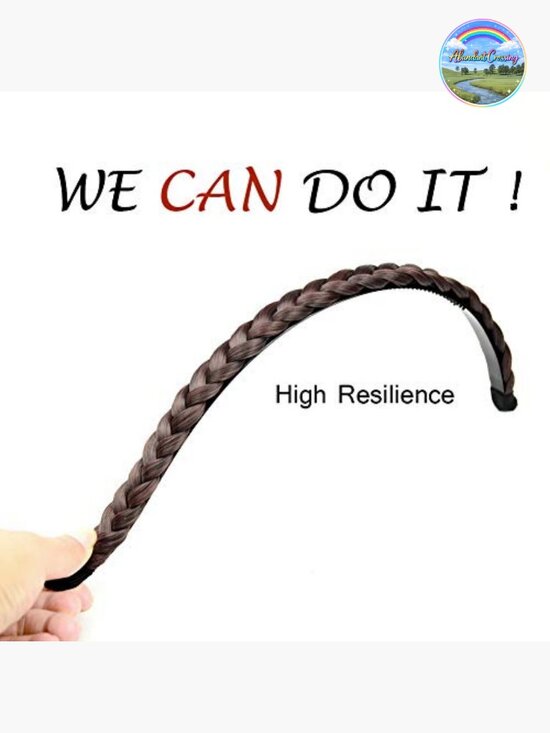 Woven Synthetic Hair Headband Braid with Teeth for Women main image 5